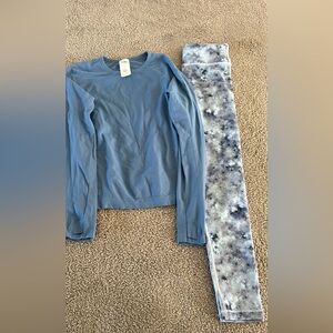 Athleta Girl Leggings and Shirt Size Medium